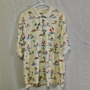 🦋 Windham Pointe Mens Polo Shirt Ivory Christmas XL